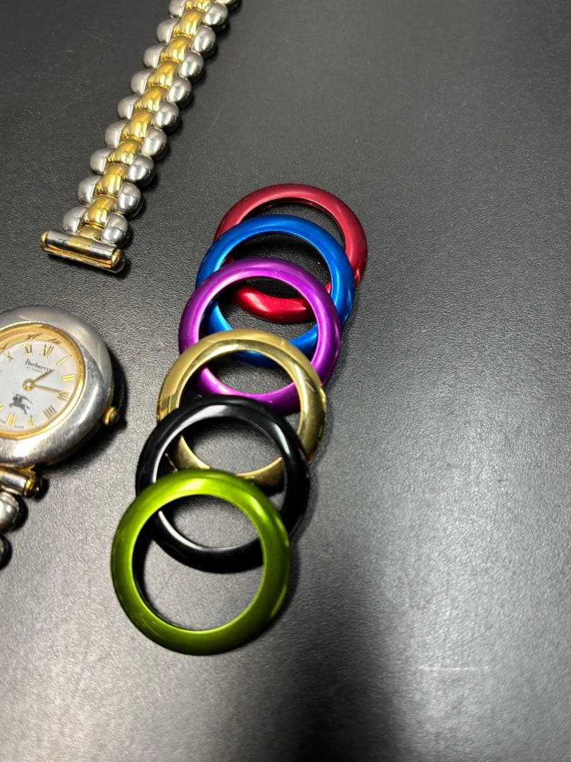 【稼働品】BURBERRY 9100L チェンジベゼル バーバリー 腕時計 訳有