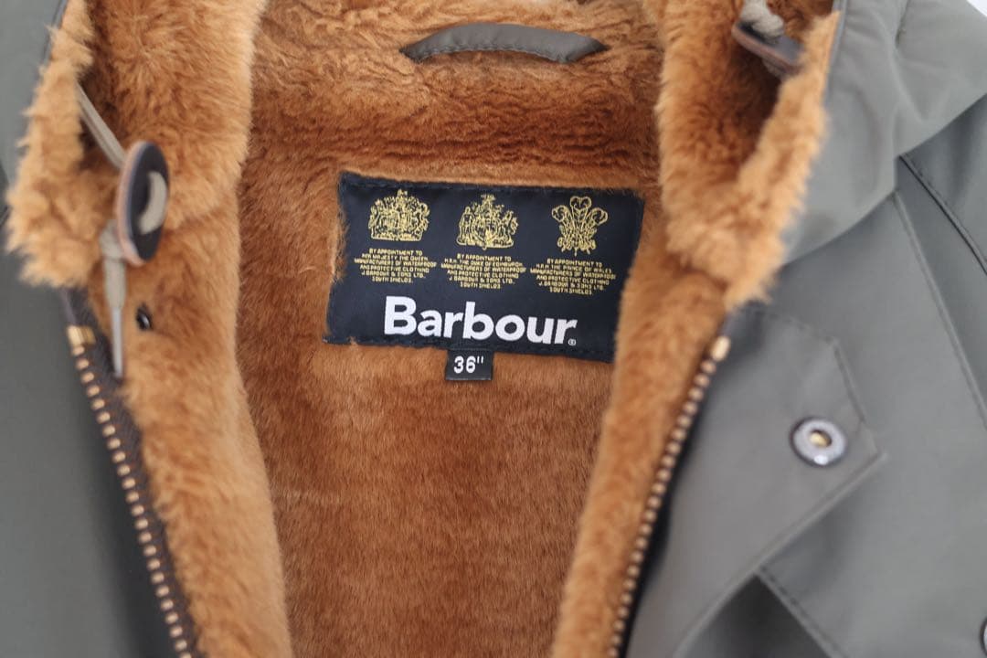 Barbour フード付きジャケット 36 オリーブグリーン