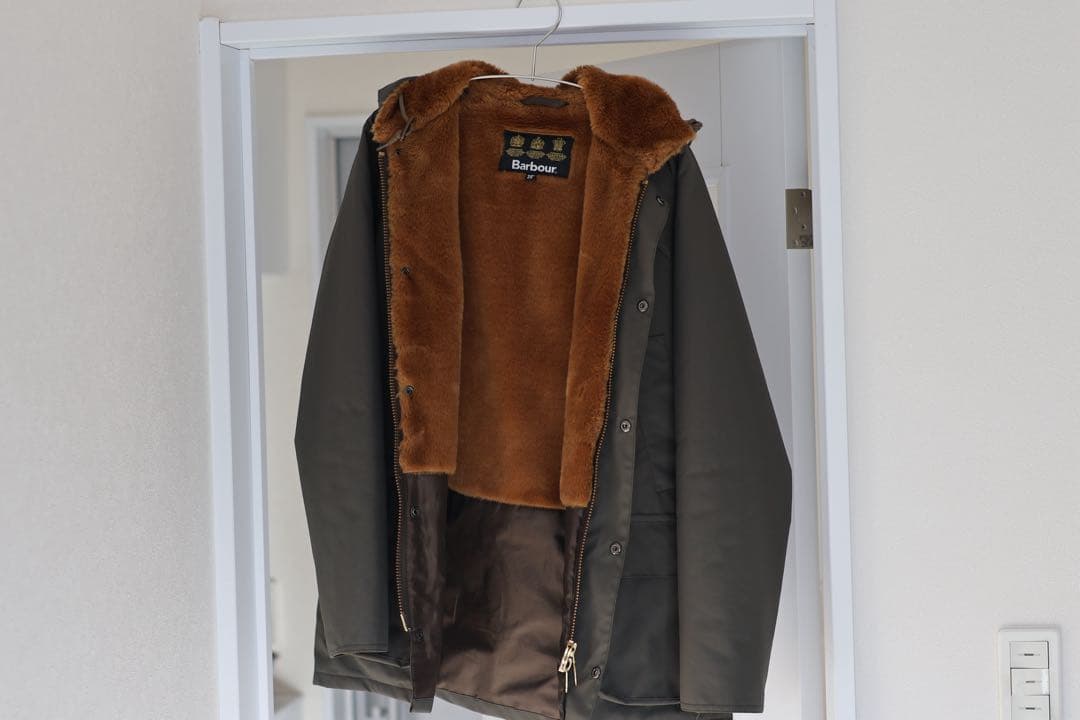 Barbour フード付きジャケット 36 オリーブグリーン