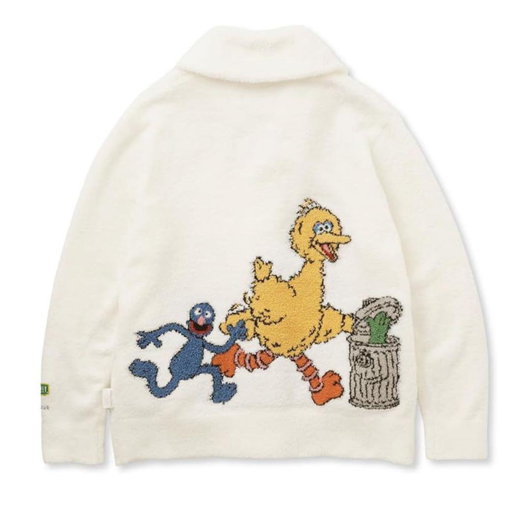 ジェラートピケ　新品　ジャガード　ショール　カーディガン　セサミストリート