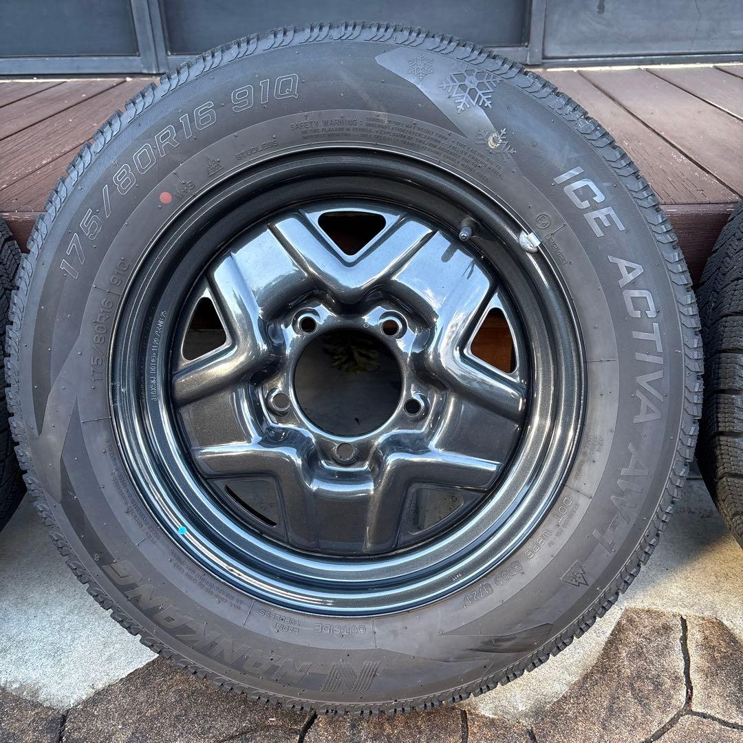 【年末値引き】ジムニー　スタッドレスタイヤ　純正スチールホイール４本セット