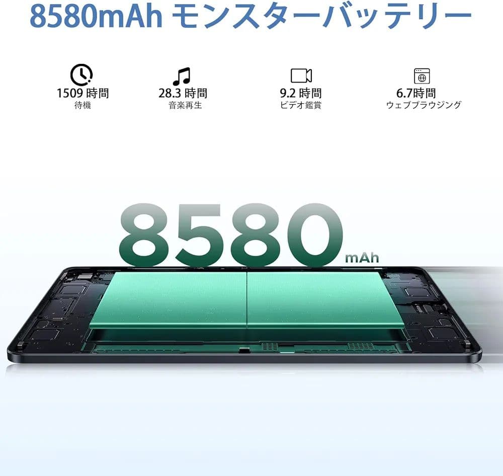 11インチ Android 15 タブレット 30GB+256GB