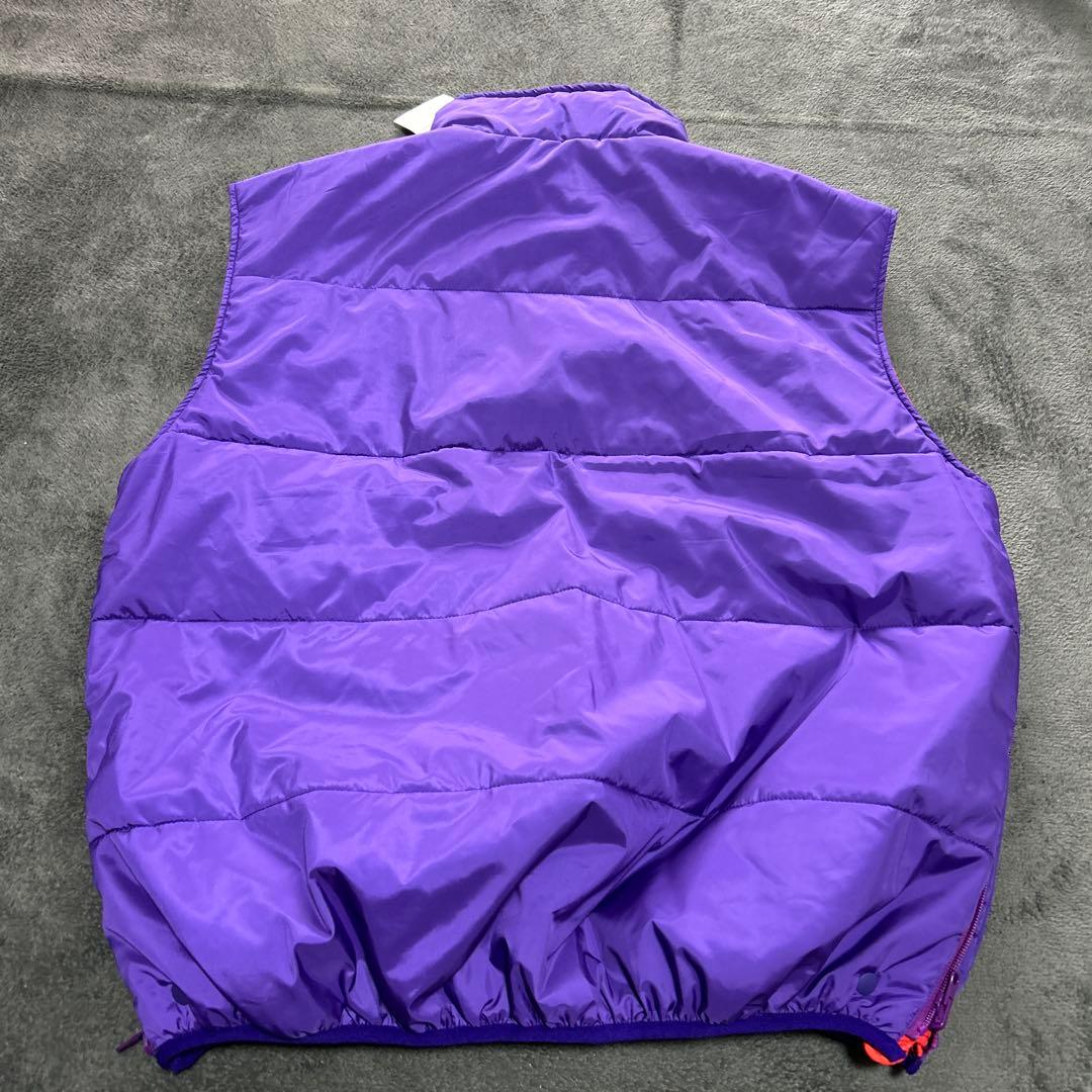 Cloveru Reversible Vest Purple Red ダウン L