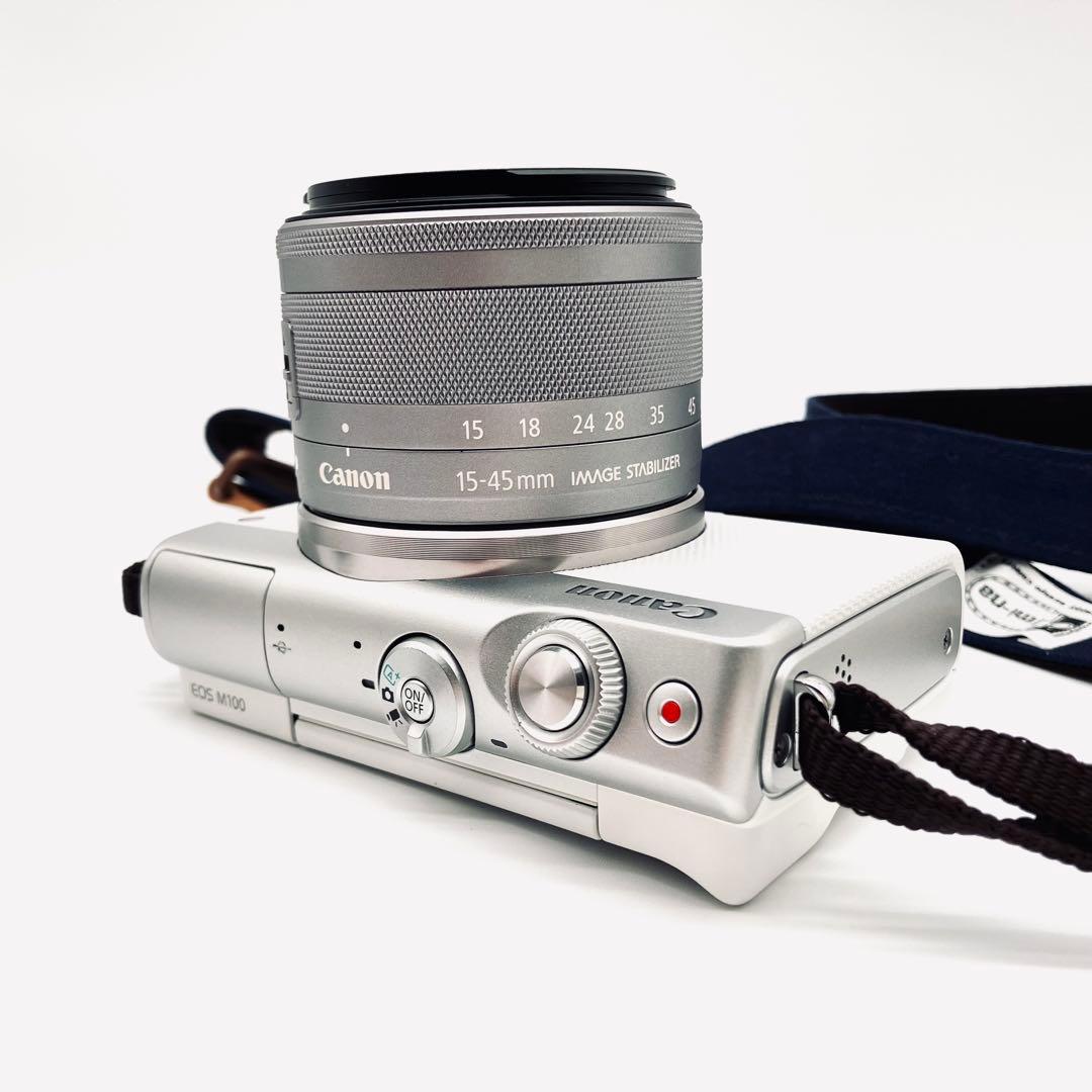 美品♪ Canon EOS M100 ホワイト　15-45mmレンズキット