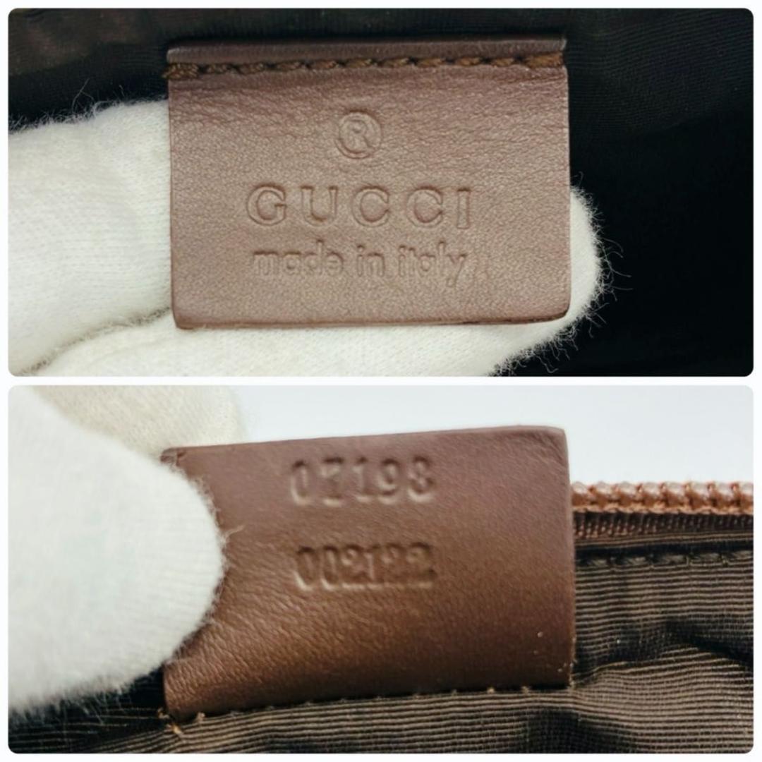 グッチ アクセサリーポーチ GG柄 キャンバス ブラウン系 ピンクブラウン