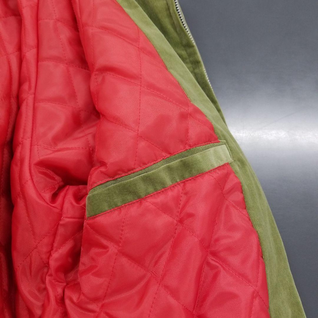 LLサイズ スカジャン 白龍 別珍 ベロア Hoshihime 白竜 カーキ色