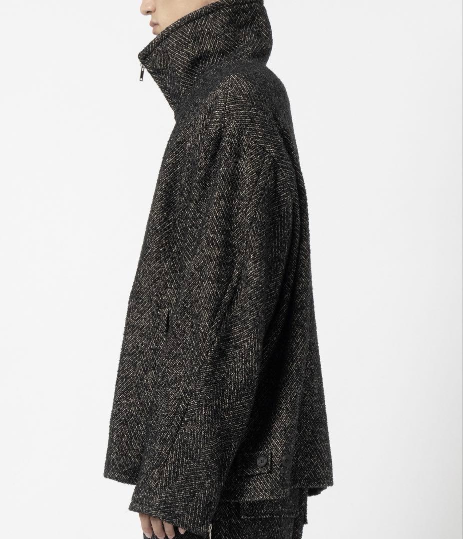 ダ*ン様 新品 YOKE TWEED STAND COLLAR ZIP BLOU