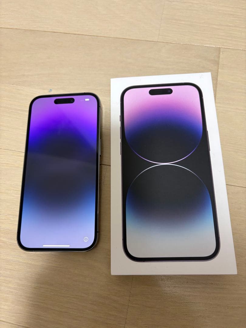【美品】Apple iPhone 14 Pro 128GB ディープパープル