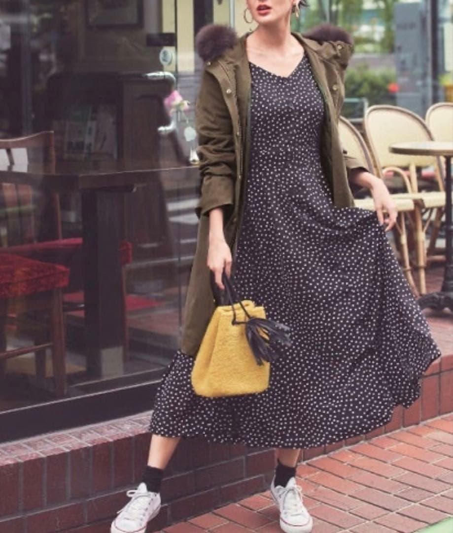 【新品未使用】ジャスグリッティー　ライナー付きモッズコート　1 S カーキ