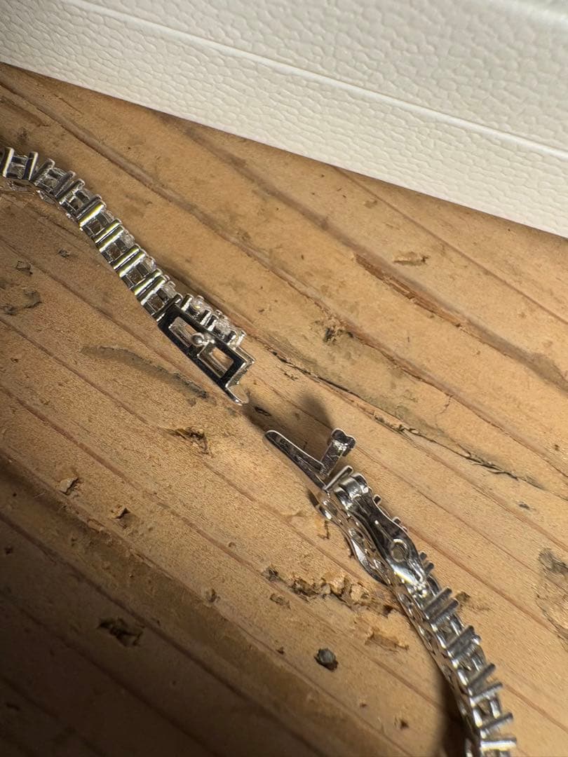 refind モアサナイト　テニスチェーンブレスレット シルバーs925