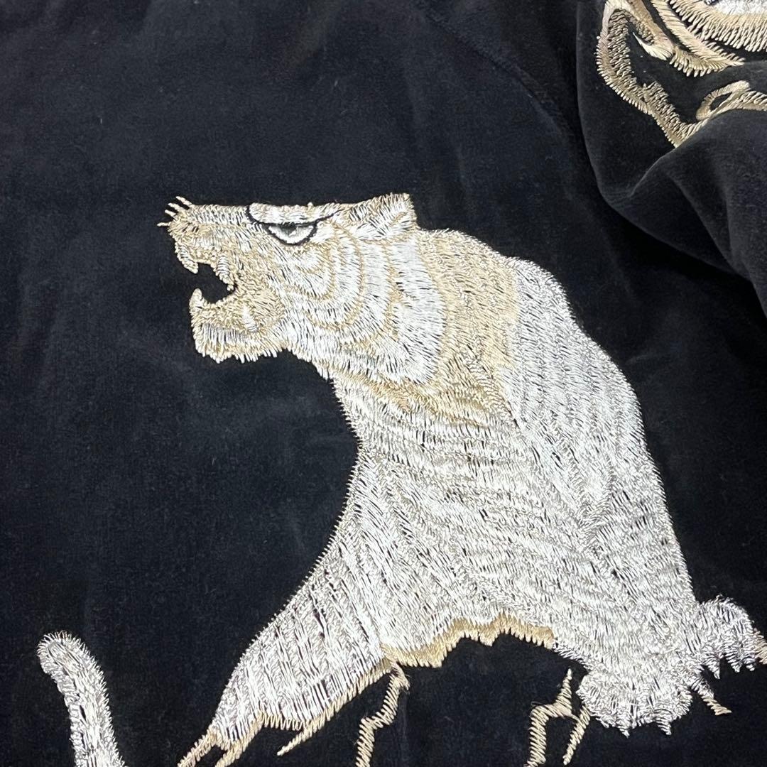 星姫hoshihime スカジャン　龍虎　黒　別珍　サイズフリー