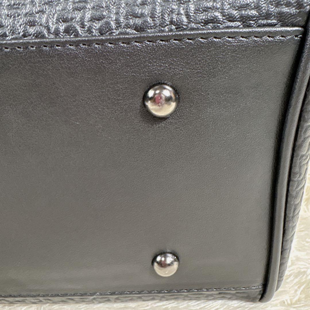 VERSACE ヴェルサーチ トートバッグ メデューサ 巾着 レザー A4 黒