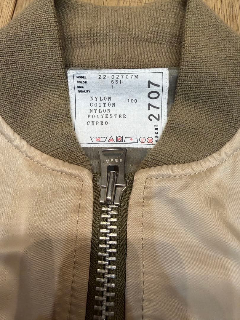 Sacai サカイ ブルゾン　ドッキング　MA-1 ジャケット　フライト