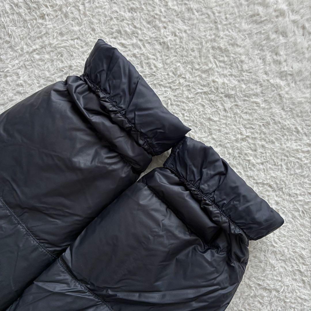 美品 ピレネックス カンヌ ノーカラーダウンジャケット 38 濃紺