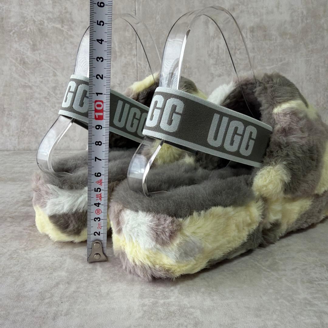 ⭐️未使用⭐️UGG アグ フラッフイヤー スライド サンダル 25cm カモフラ柄