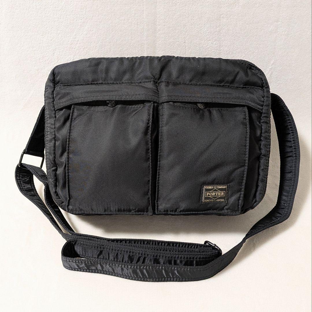ポーター タンカー ショルダーバッグ 2層 黒 PORTER TANKER