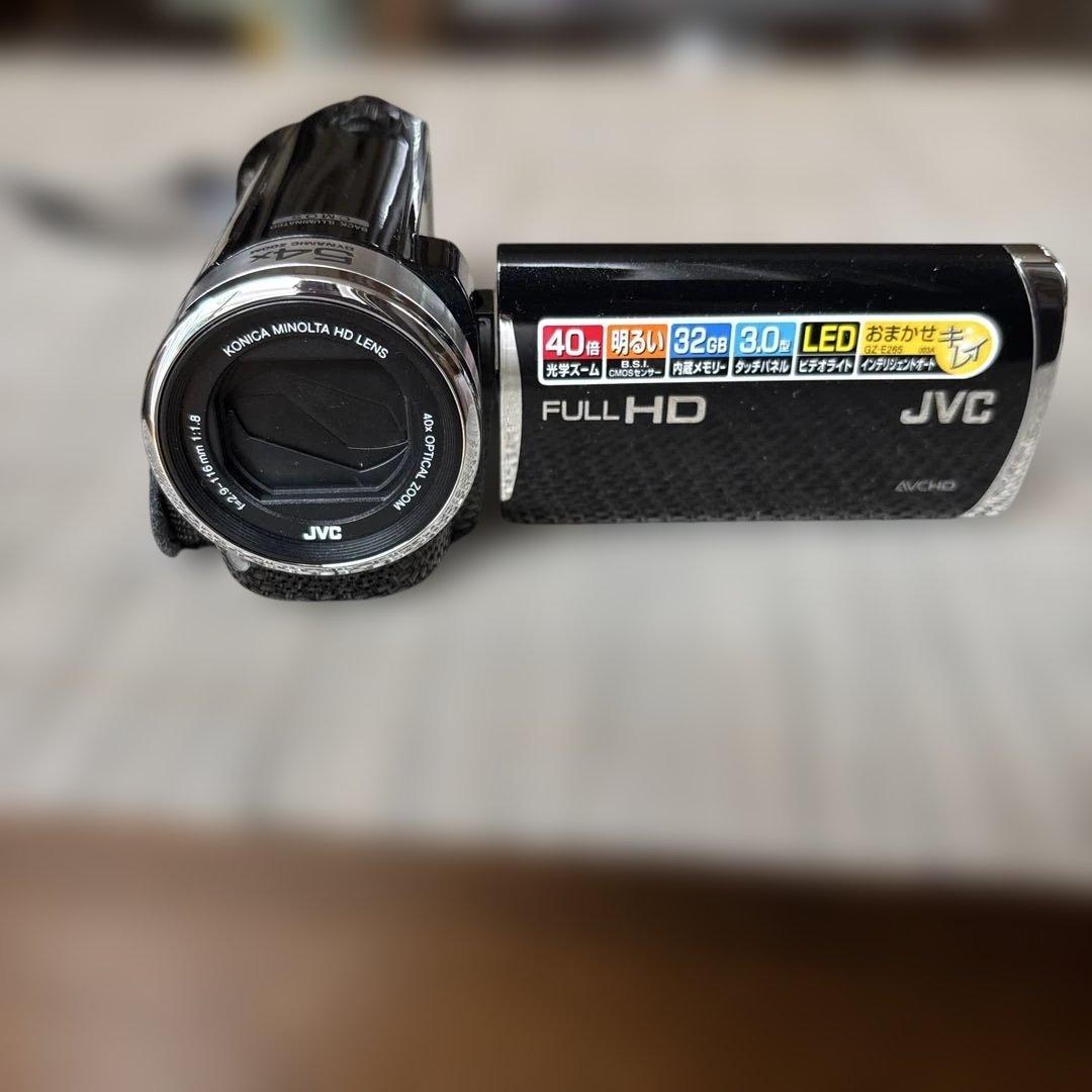 ビデオカメラ JVC GZ-E265 フルHD 動作確認済 充電器、バッテリー付