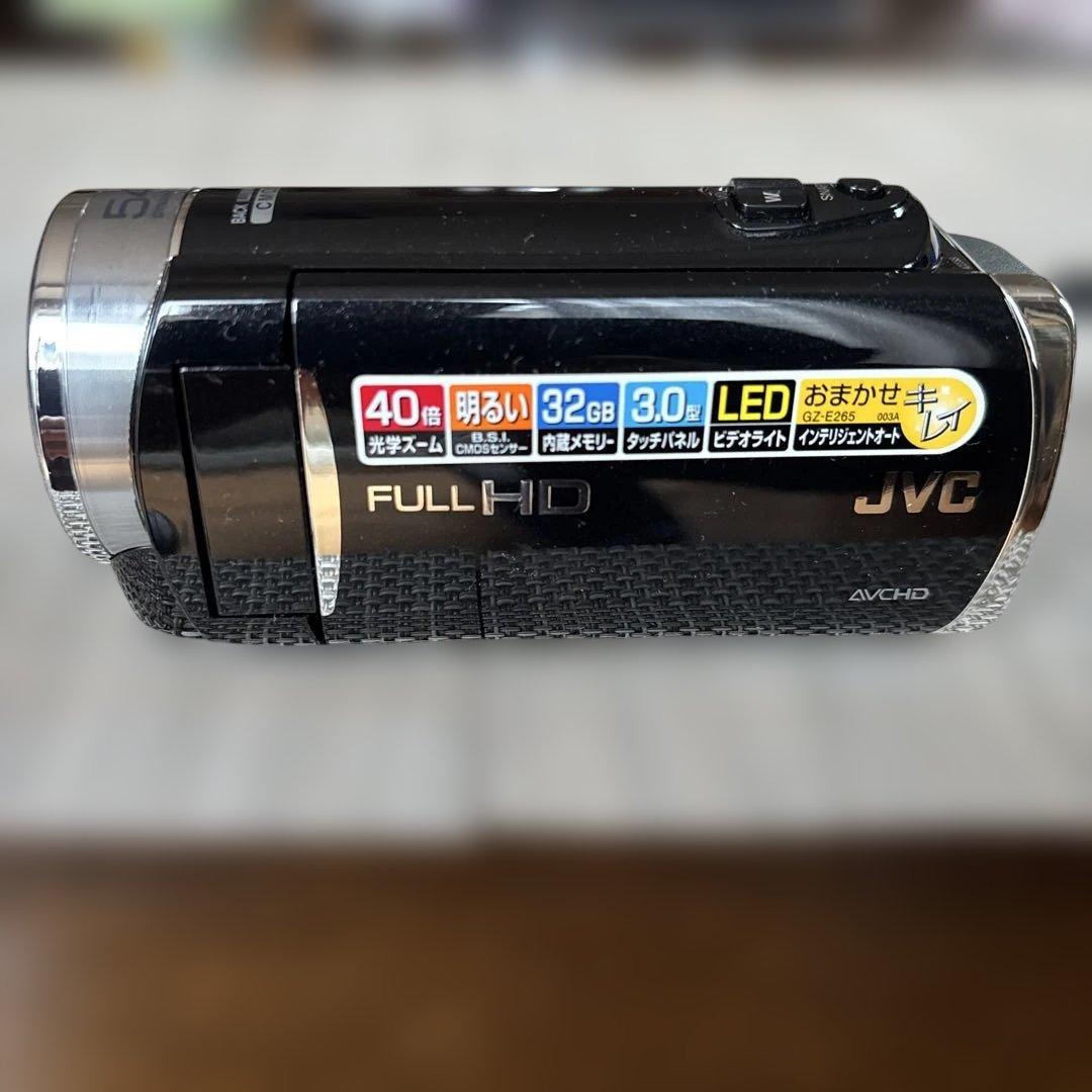 ビデオカメラ JVC GZ-E265 フルHD 動作確認済 充電器、バッテリー付