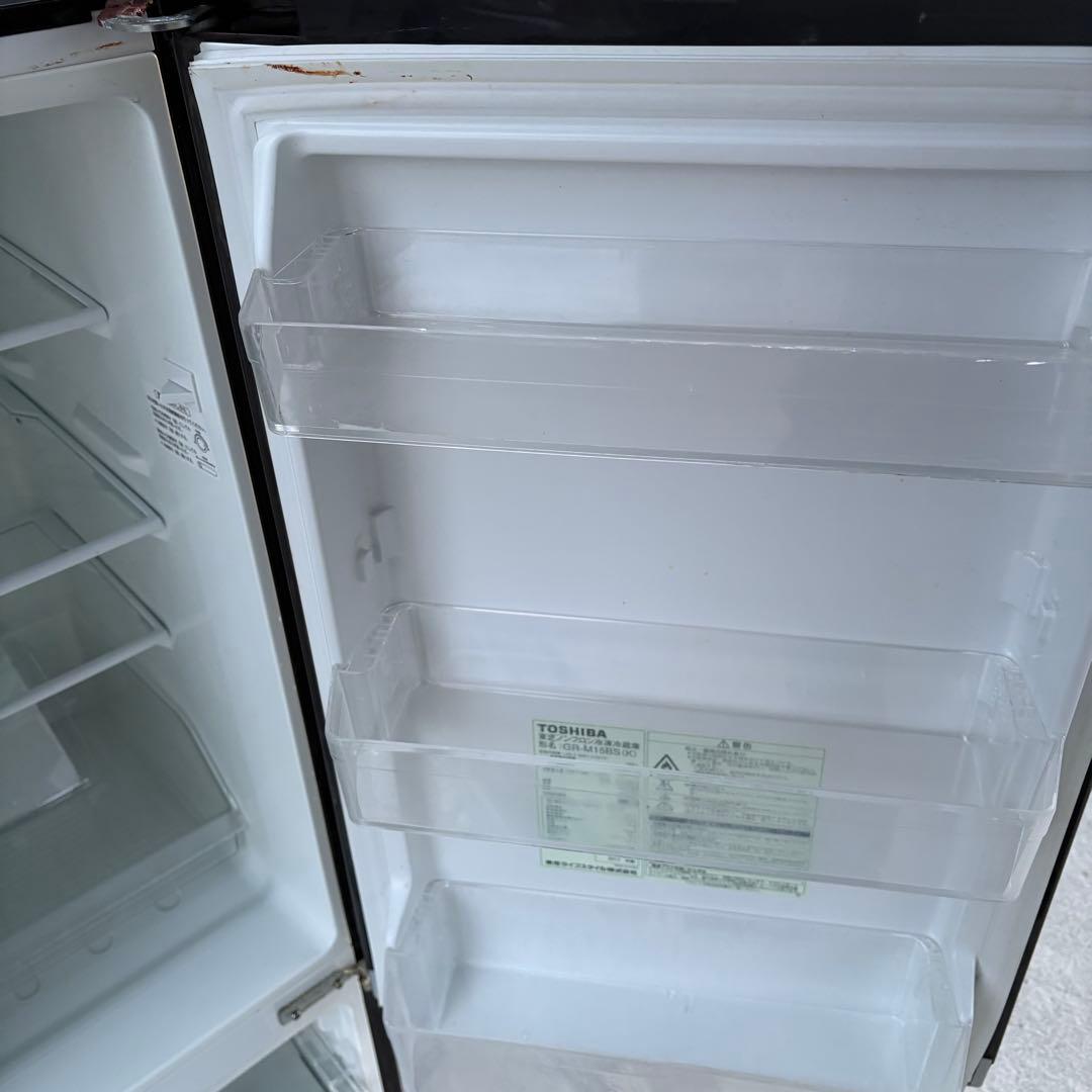 値下げ‼️【東京23区送料無料‼️】TOSHIBA 冷蔵庫150L 2017年製　黒