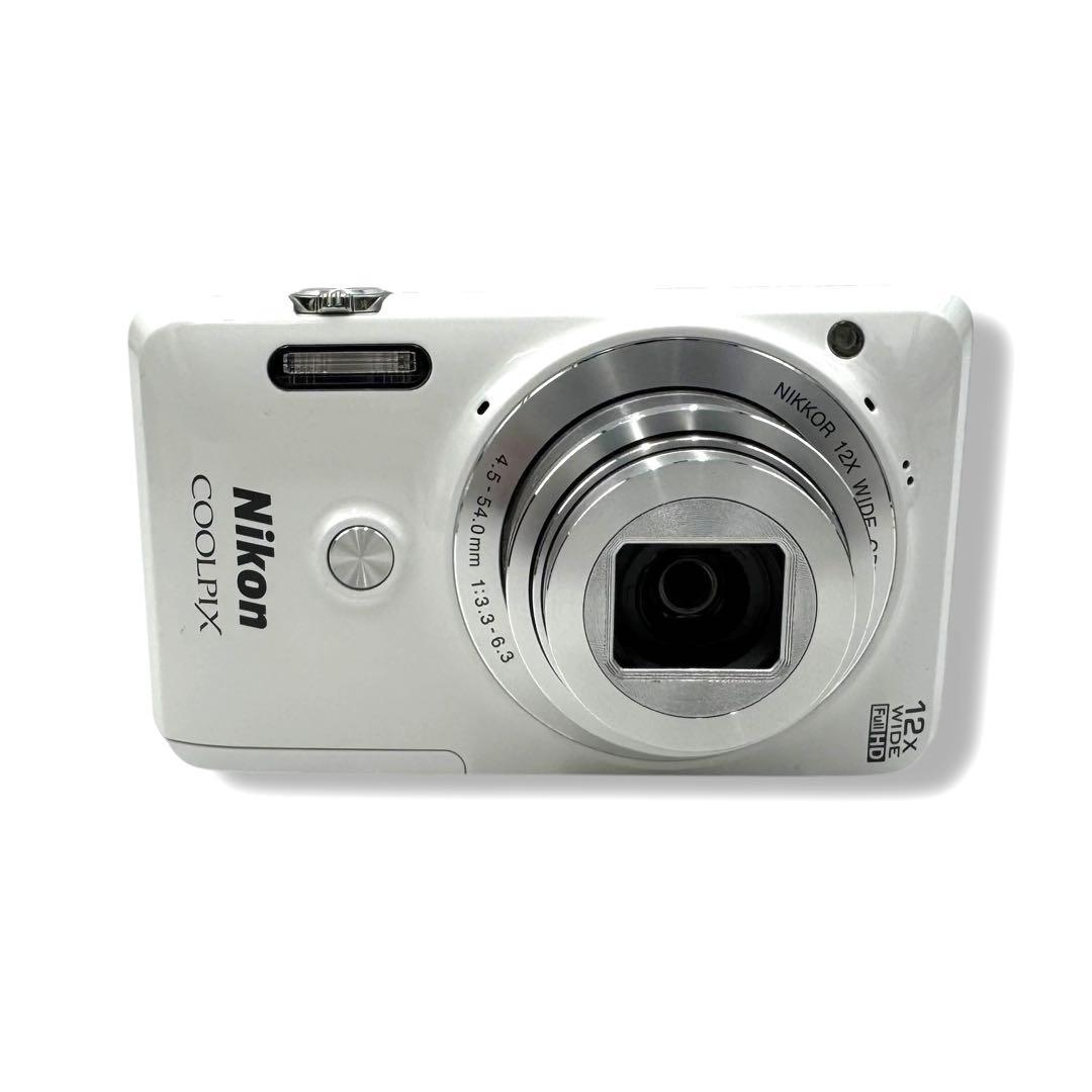 動作良好 ニコン NIKON Coolpix S6900 コンデジ ホワイト