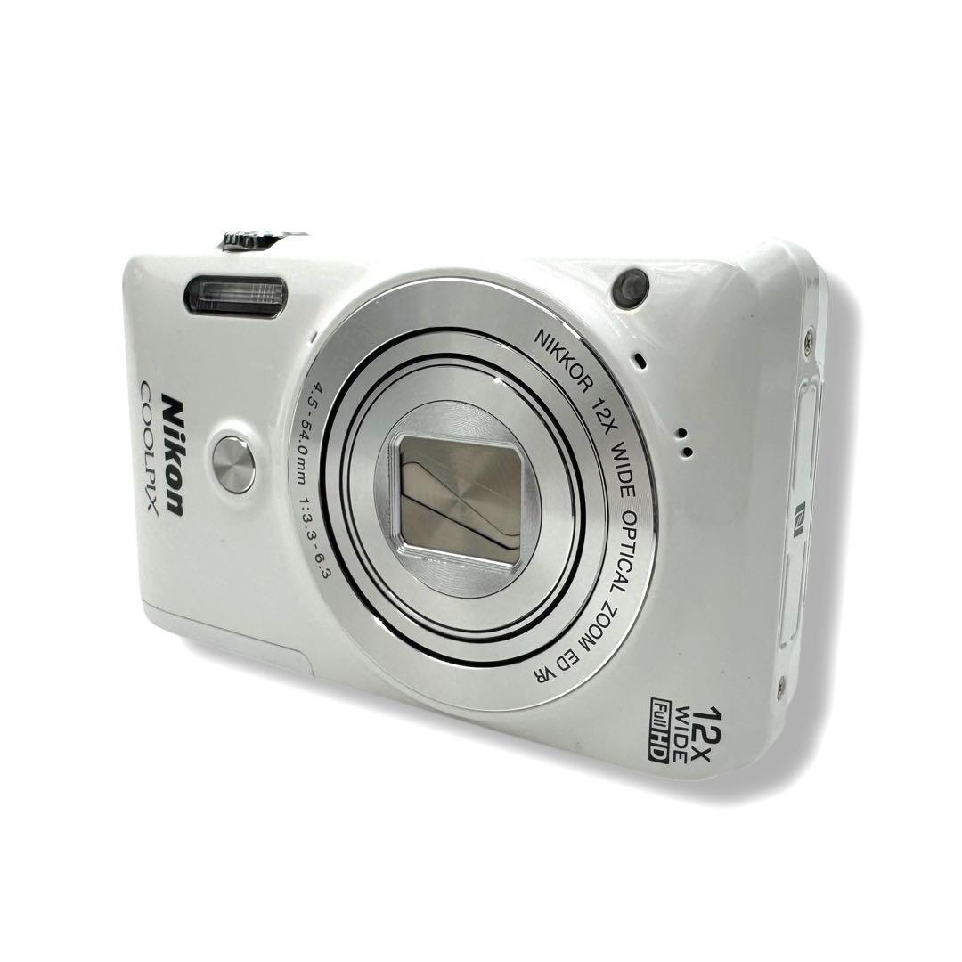 動作良好 ニコン NIKON Coolpix S6900 コンデジ ホワイト
