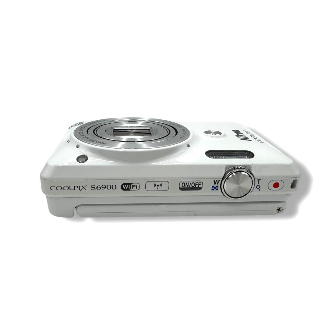 動作良好 ニコン NIKON Coolpix S6900 コンデジ ホワイト