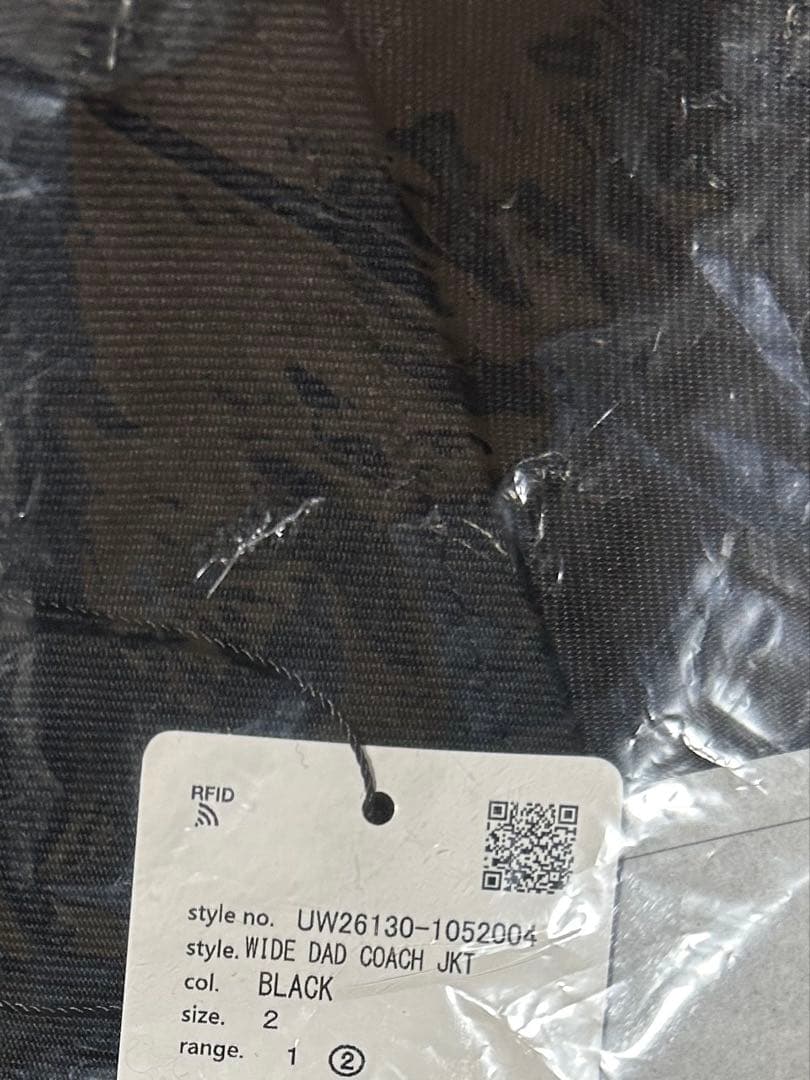 Wide Dad コーチジャケット size2 限定カラー black