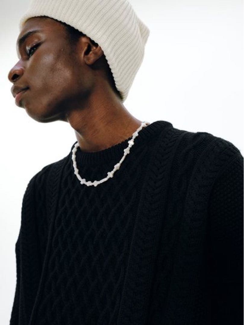 アクセサリー COOTIE Distortion Cross Pearl Necklace