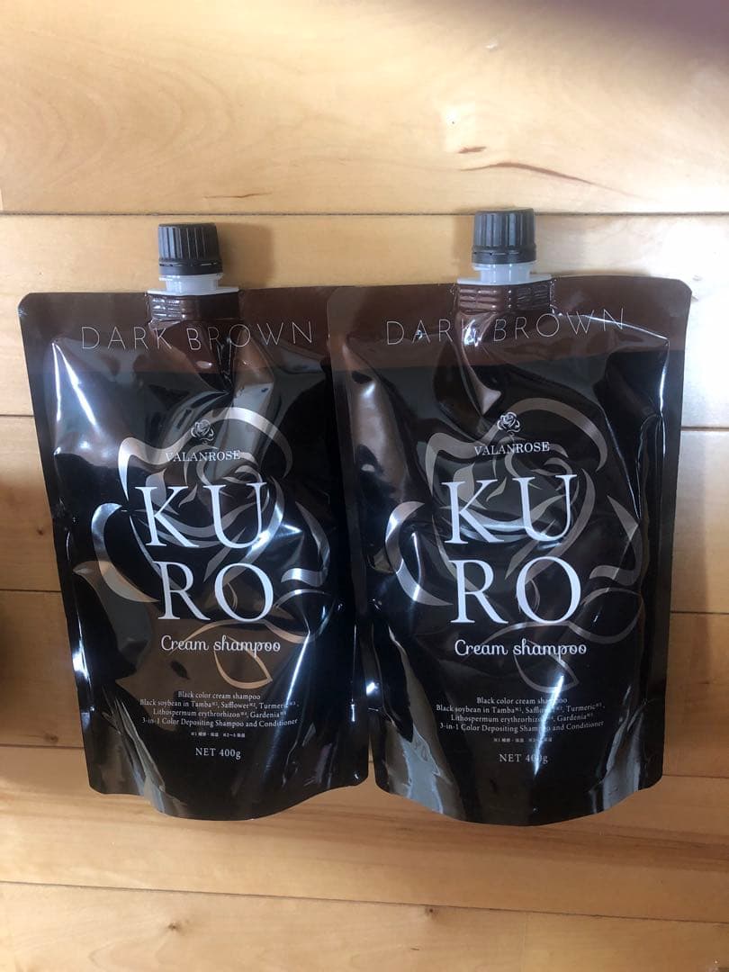 KURO Cream shampoo ダークブラウン 400g x 2