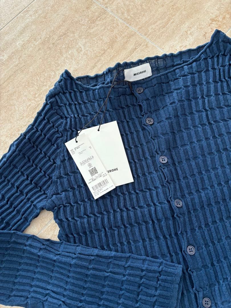 miesrohe スクエアパターンニットＣＤ　ダークブルー