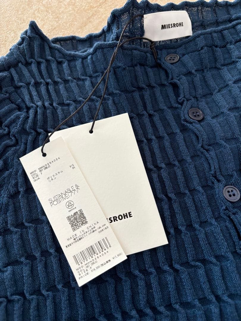 miesrohe スクエアパターンニットＣＤ　ダークブルー