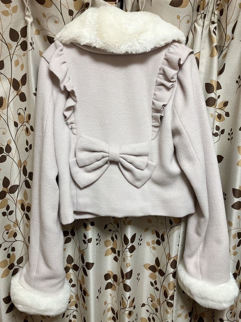 NOEMIE（ノエミー）♡ふわふわファー襟付きショートコート ピンク 量産型