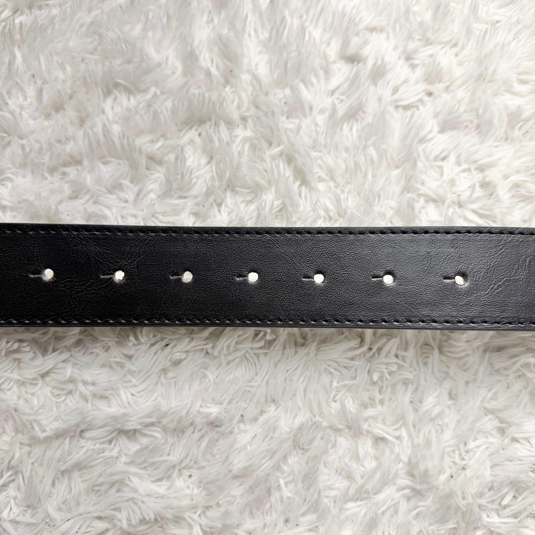 【極美品】GUCCI ベルト インターロッキング GG デカロゴ シルバー 黒
