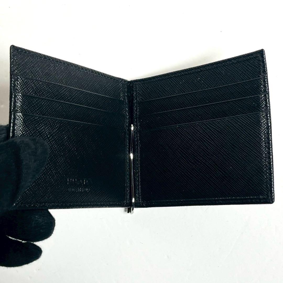 【新品未使用・付属品完備✨】プラダ マネークリップ トライアングル サフィアーノ