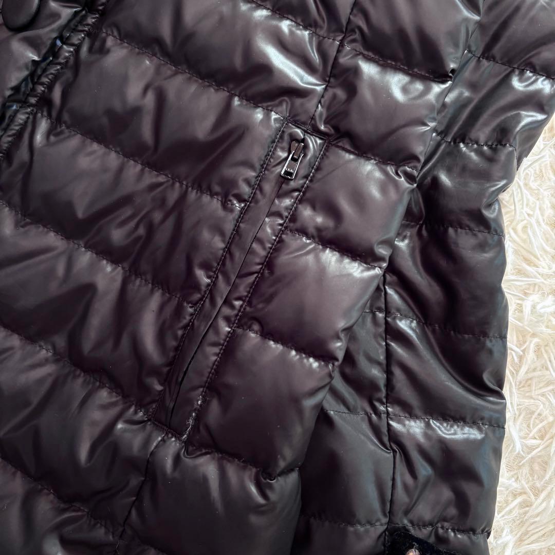 Super Beauty ロングダウンコート　ビジュー　ブラック　42