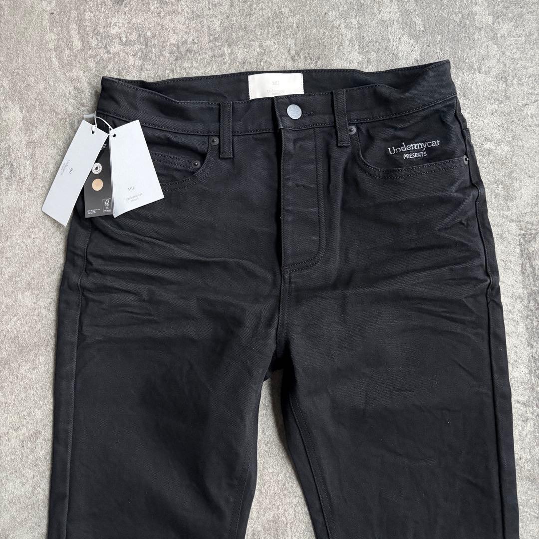 【undermycar】Stretch Flare Black Jeans 0