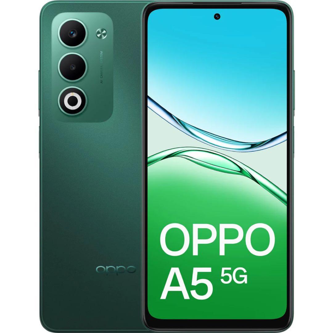 ① OPPO A5 5G グリーン 128GB SIMフリー　防水・防塵