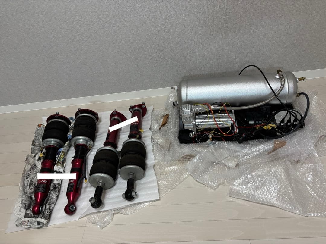 エアサス イデアル スーパーマキシマム4独 一式 GRX120マークX取り外し