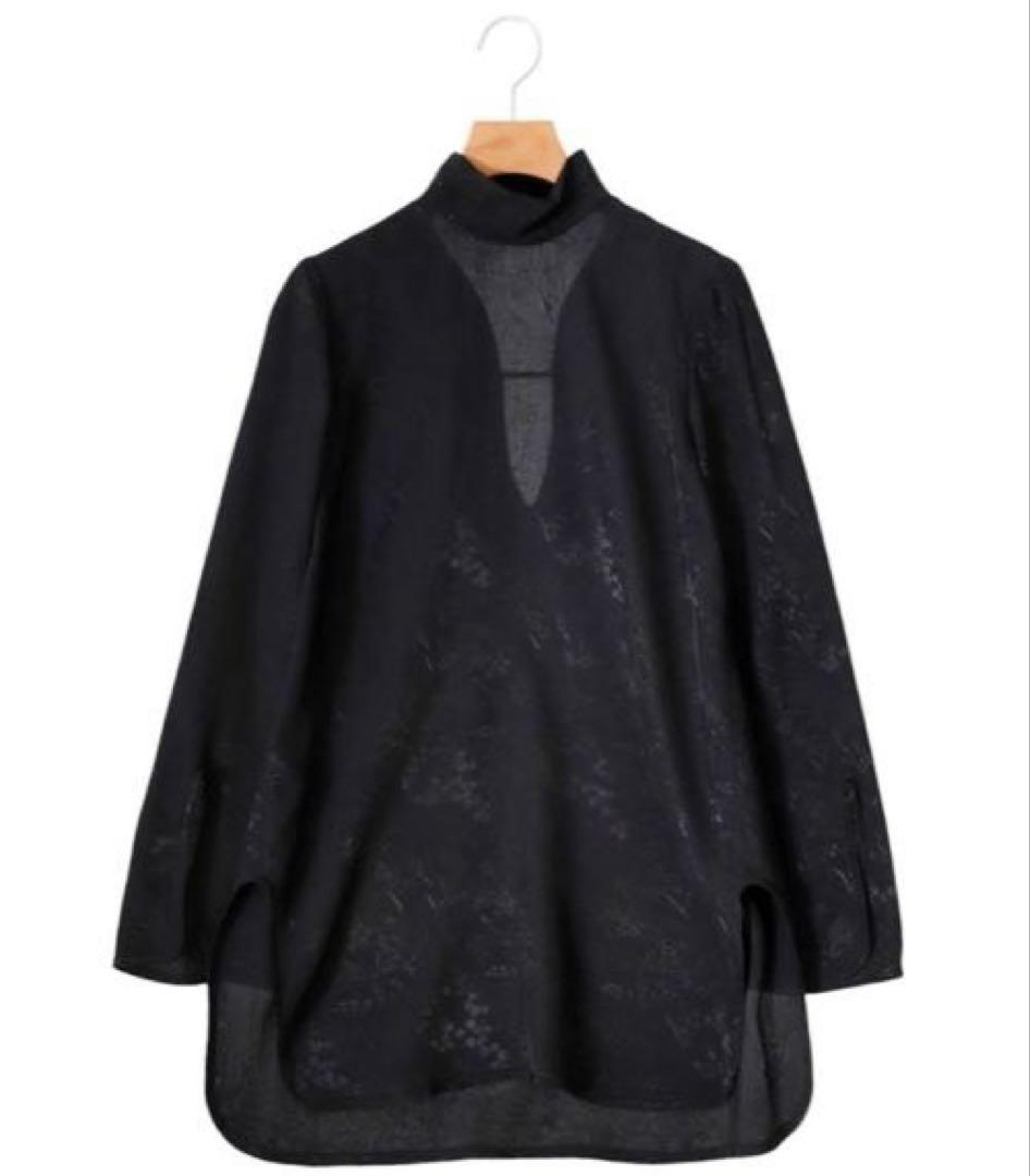 Mame Kurogouchi サイズ2 ジャガード ハイネックブラウス