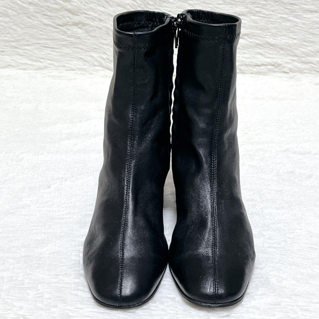 ​【美品】ファビオルスコーニ センターシーム ショートブーツ 35 黒