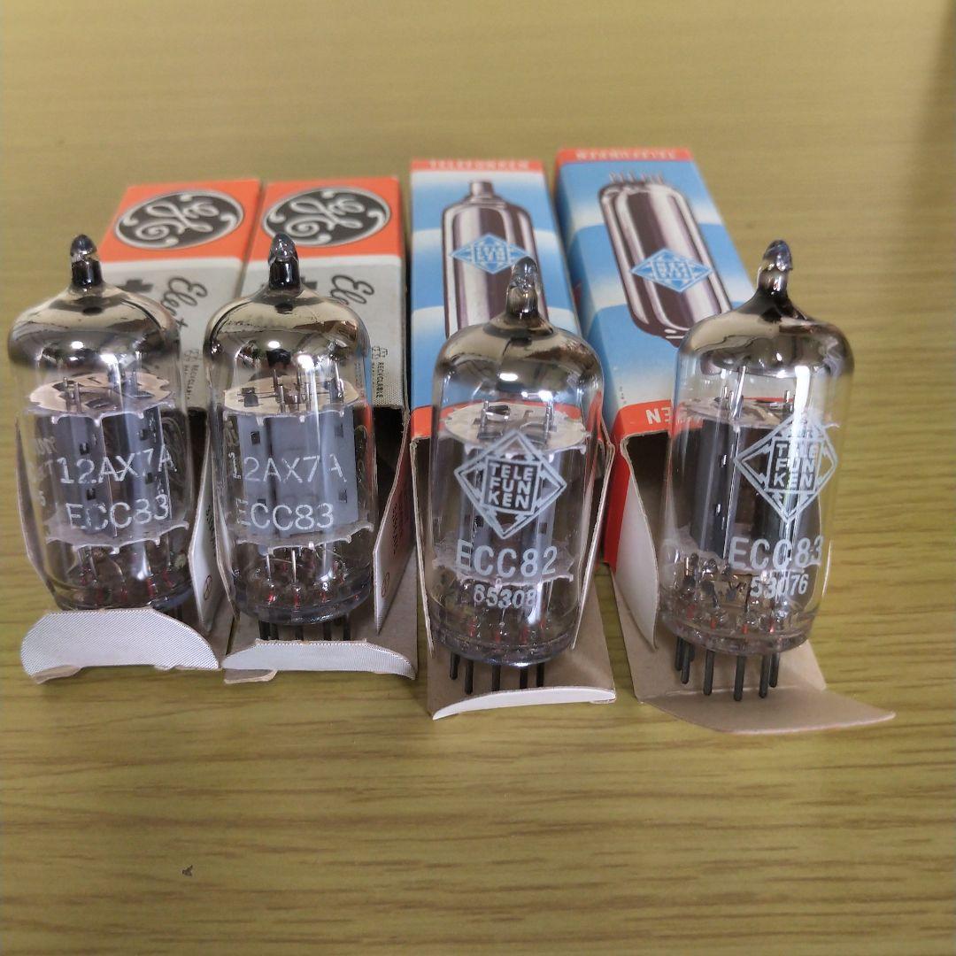 Telefunken GE 真空管12AX7 ECC83 ECC82 4本セット