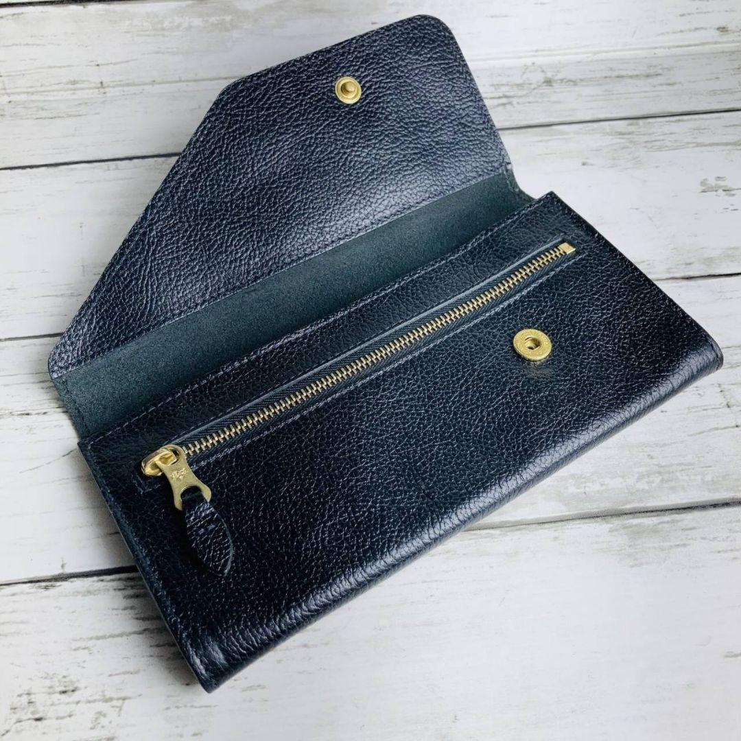 kaoriさま専用【極美品　高級感漂う美しい本革】長財布　黒　バイソン刻印