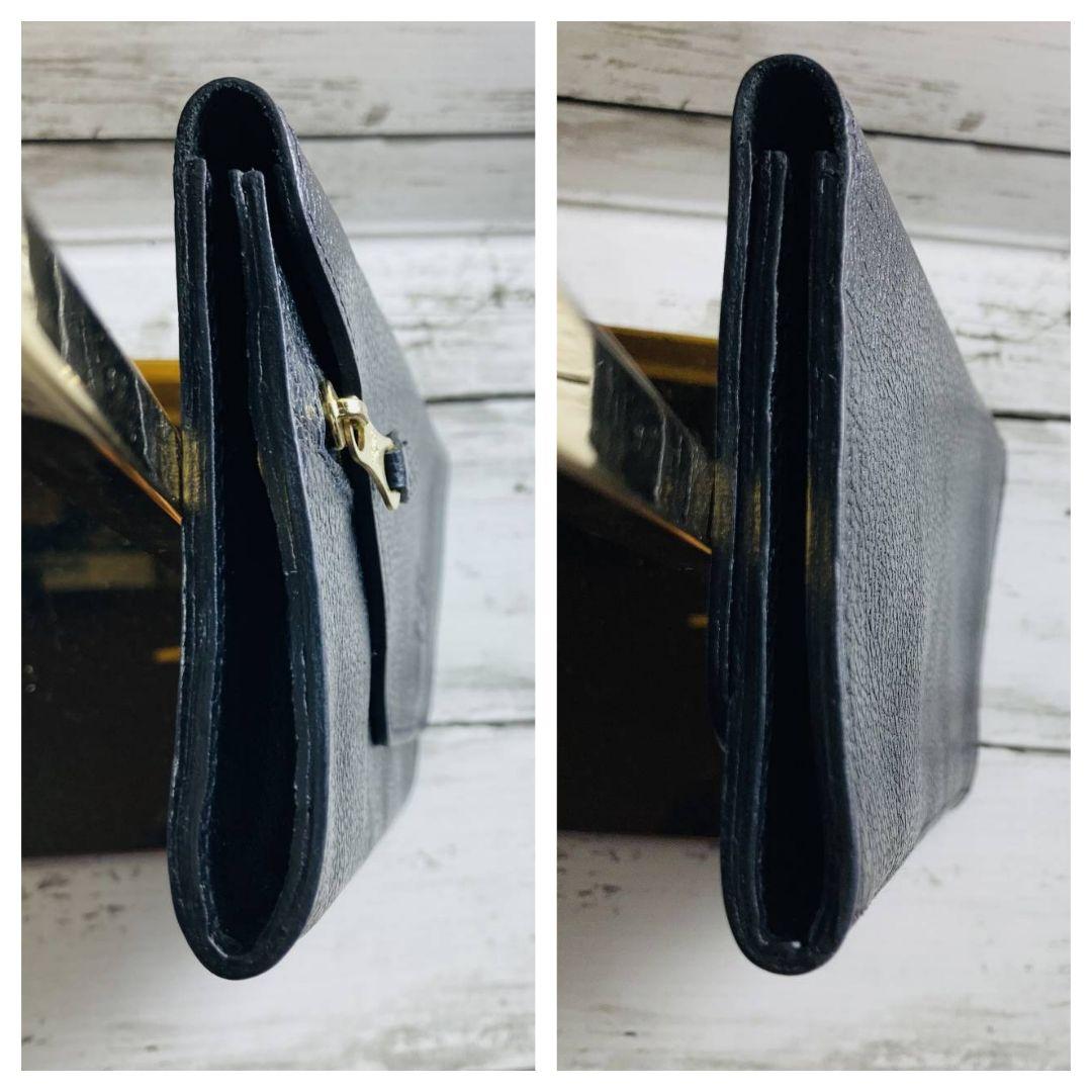 kaoriさま専用【極美品　高級感漂う美しい本革】長財布　黒　バイソン刻印