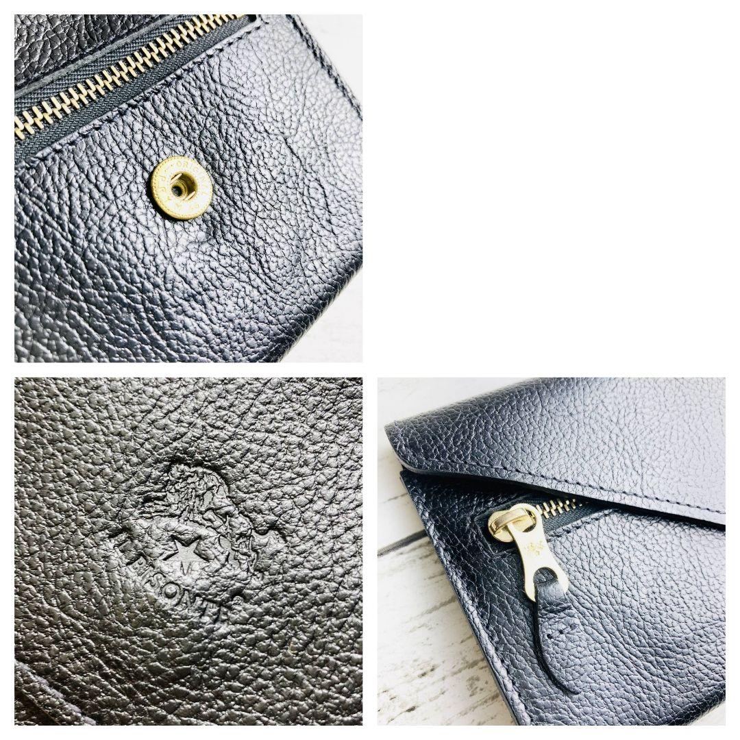 kaoriさま専用【極美品　高級感漂う美しい本革】長財布　黒　バイソン刻印