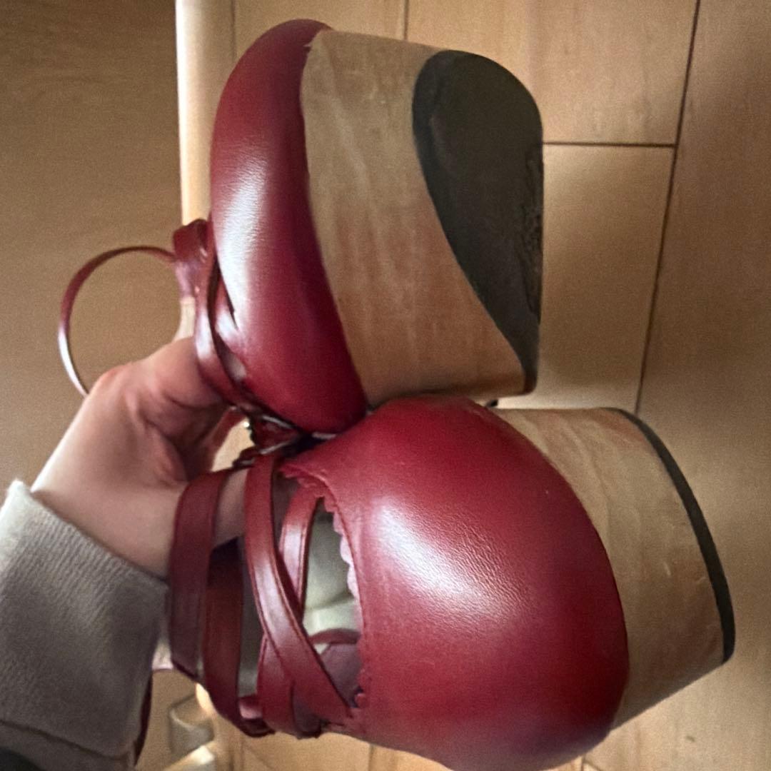 ヴィクトワールシューズ　えんじ　Lサイズ