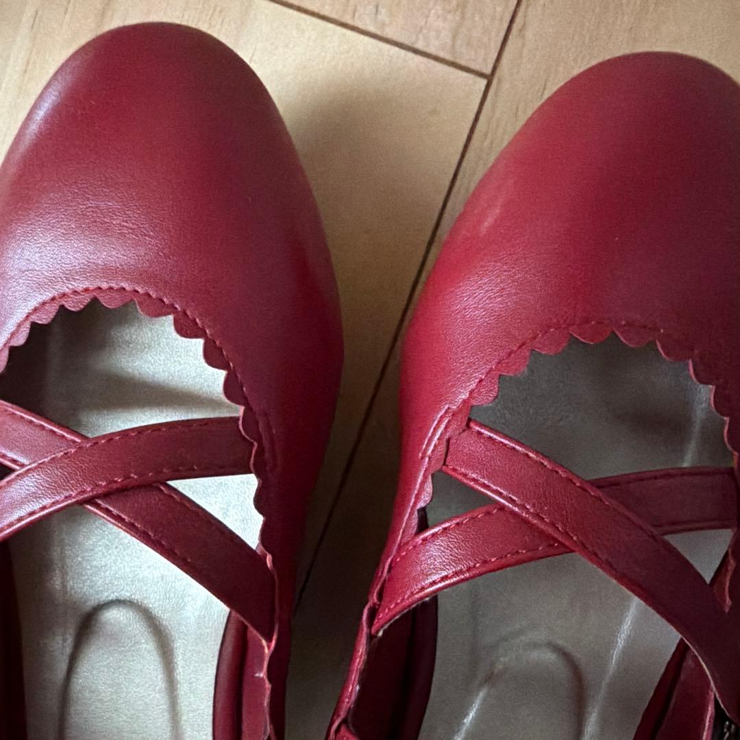 ヴィクトワールシューズ　えんじ　Lサイズ