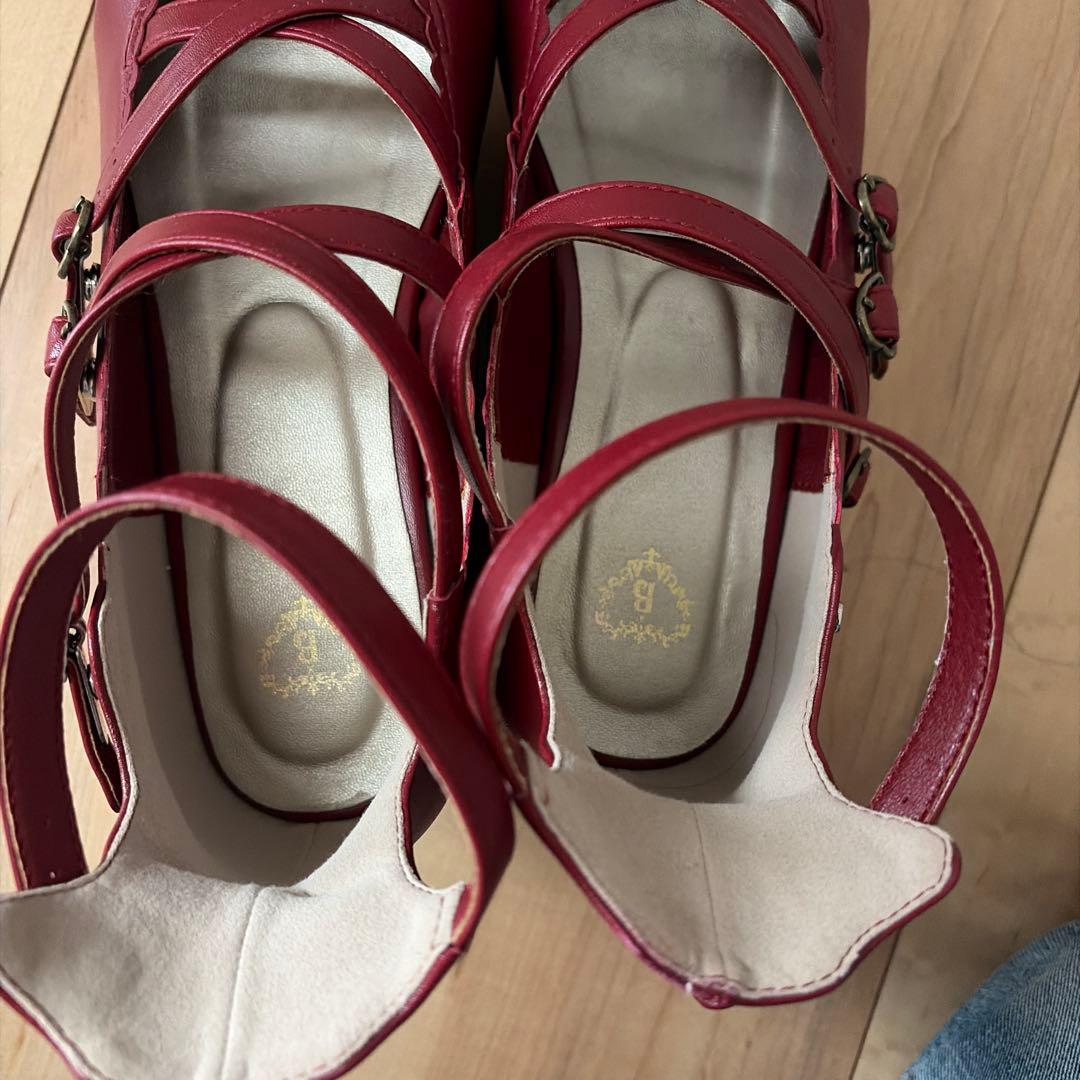 ヴィクトワールシューズ　えんじ　Lサイズ