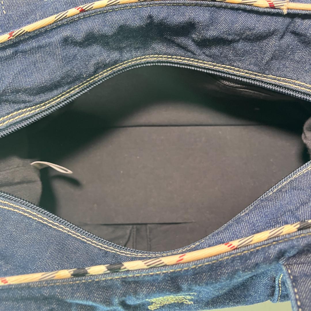 ちょろ覚専用【美品】バーバリー デニム×ノバチェック トートバッグ Burbe