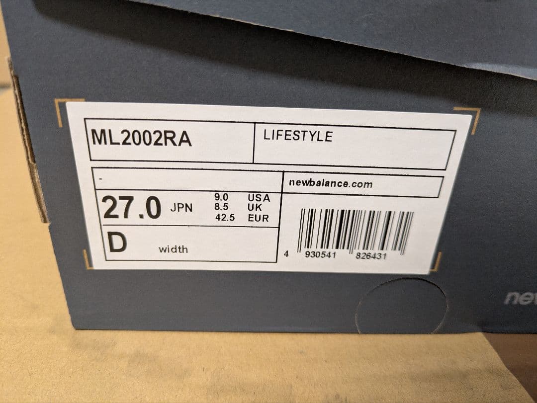 ニューバランス ML2002RA 27cm グレー ネイビー 美中古品