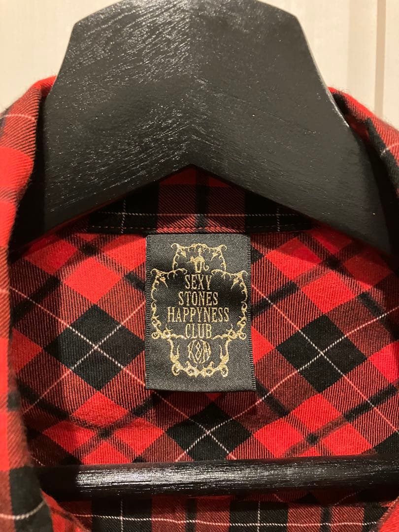 浅井健一 タトゥーマークチェックシャツ M / SEXY STONES